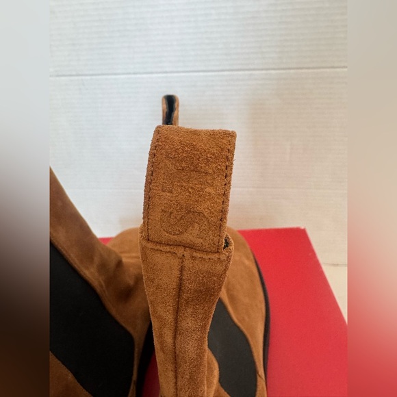NEW Staud Women’s Palomino Tan Suede Chelsea Boots Size 41 US 10 - Picture 6 of 8